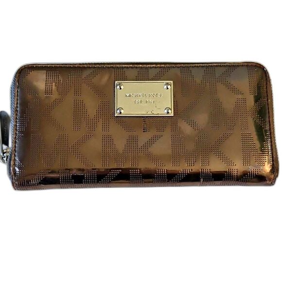 Michael Kors Handbags - Michael Kors Dark Brown Logo Wallet